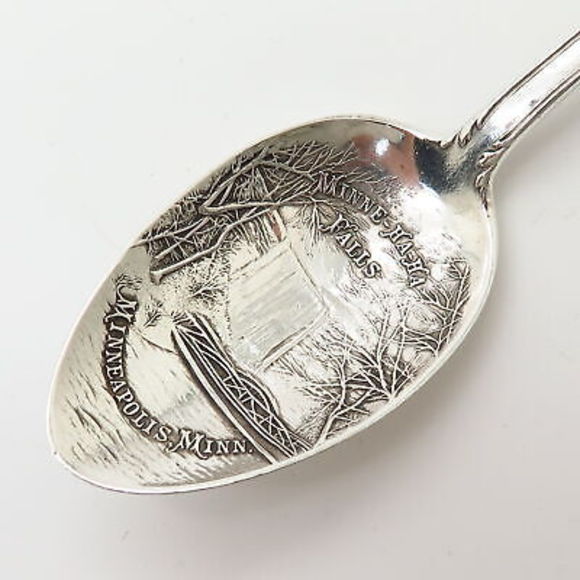 925 Sterling Silver Antique Mechanics Co. "Minneapolis Minnesota"  Spoon - Picture 8 of 9
